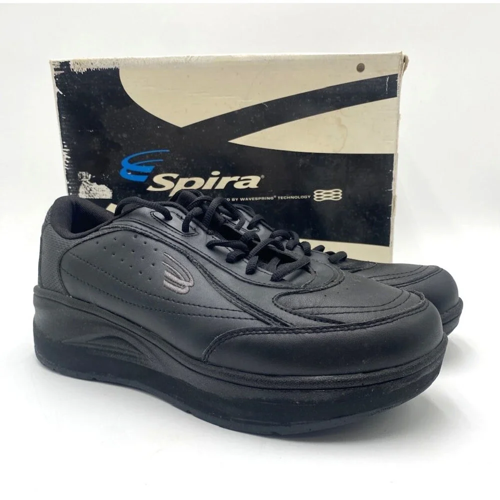 Spira WAVEWALKER Men's LIGHTLY USED Walking Shoe Black US Size 8.5 3E